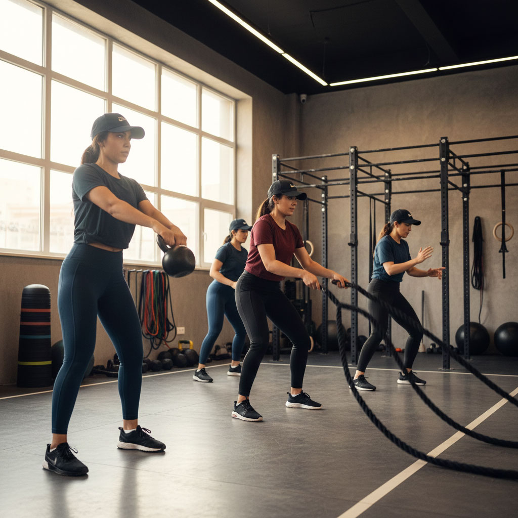 بانوان در حال تمرین فانکشنال در تهران سعادت آباد